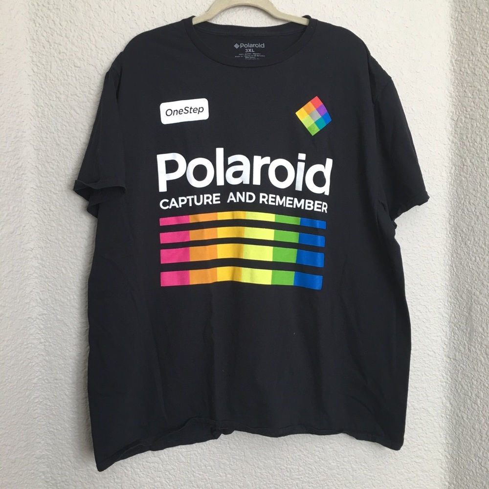 ✖️SOLD✖️ Men's Polaroid Colorful Logo T-Shirt - Picture 1 of 3